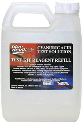 cyanuric acid test bottle 2232|Blue Devil B7518 Cyanuric Acid Test, Quart (32 oz) Bottle.